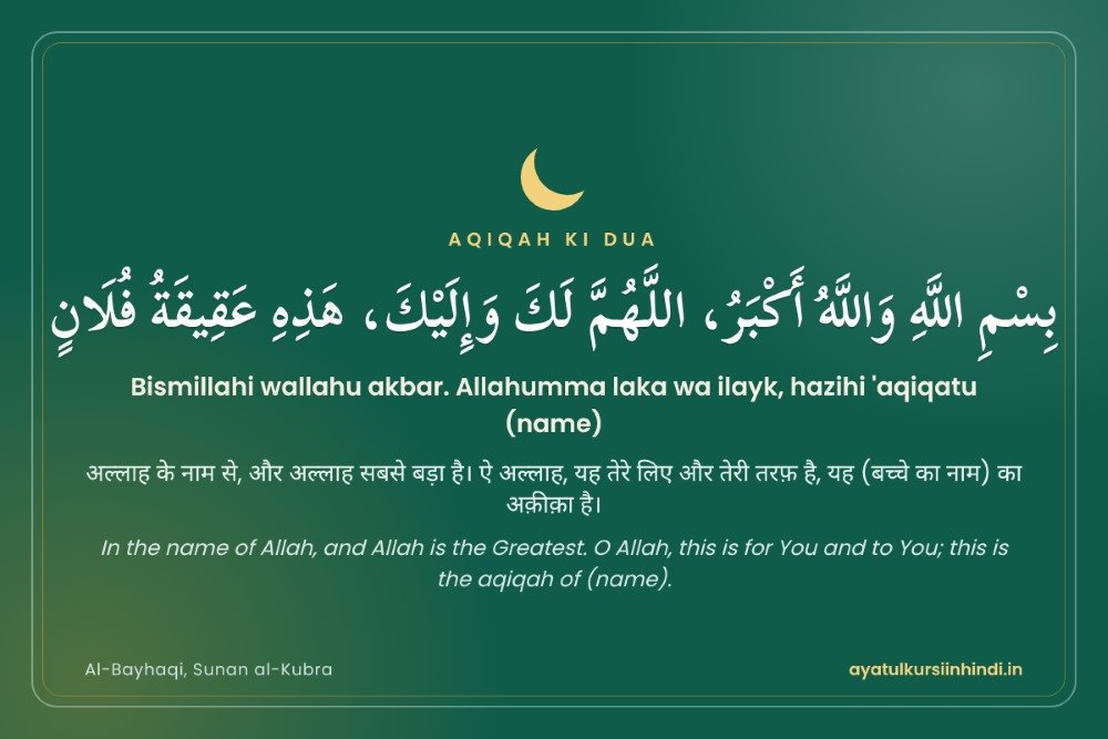 Aqiqah Ki Dua